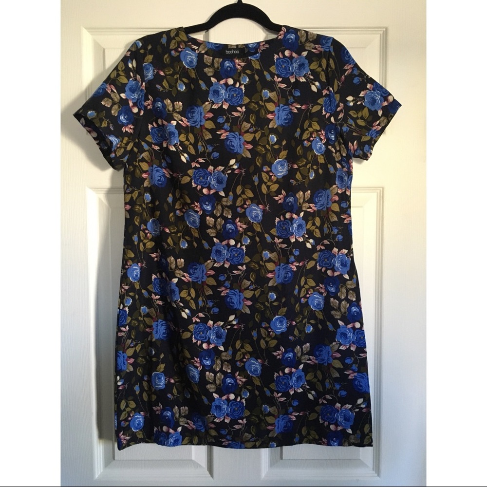 Black Floral Mini Dress